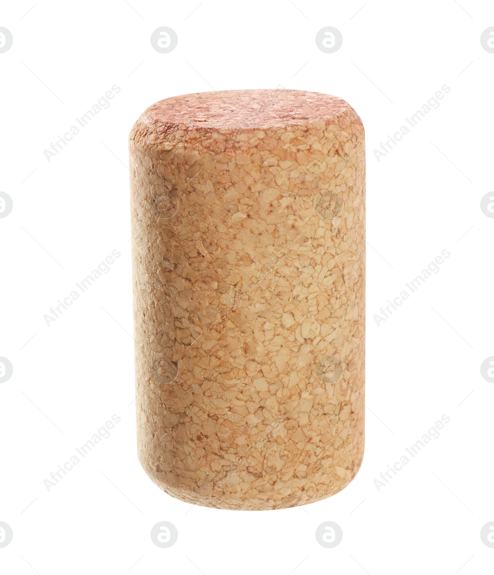 Photo of One wine bottle cork isolated on white