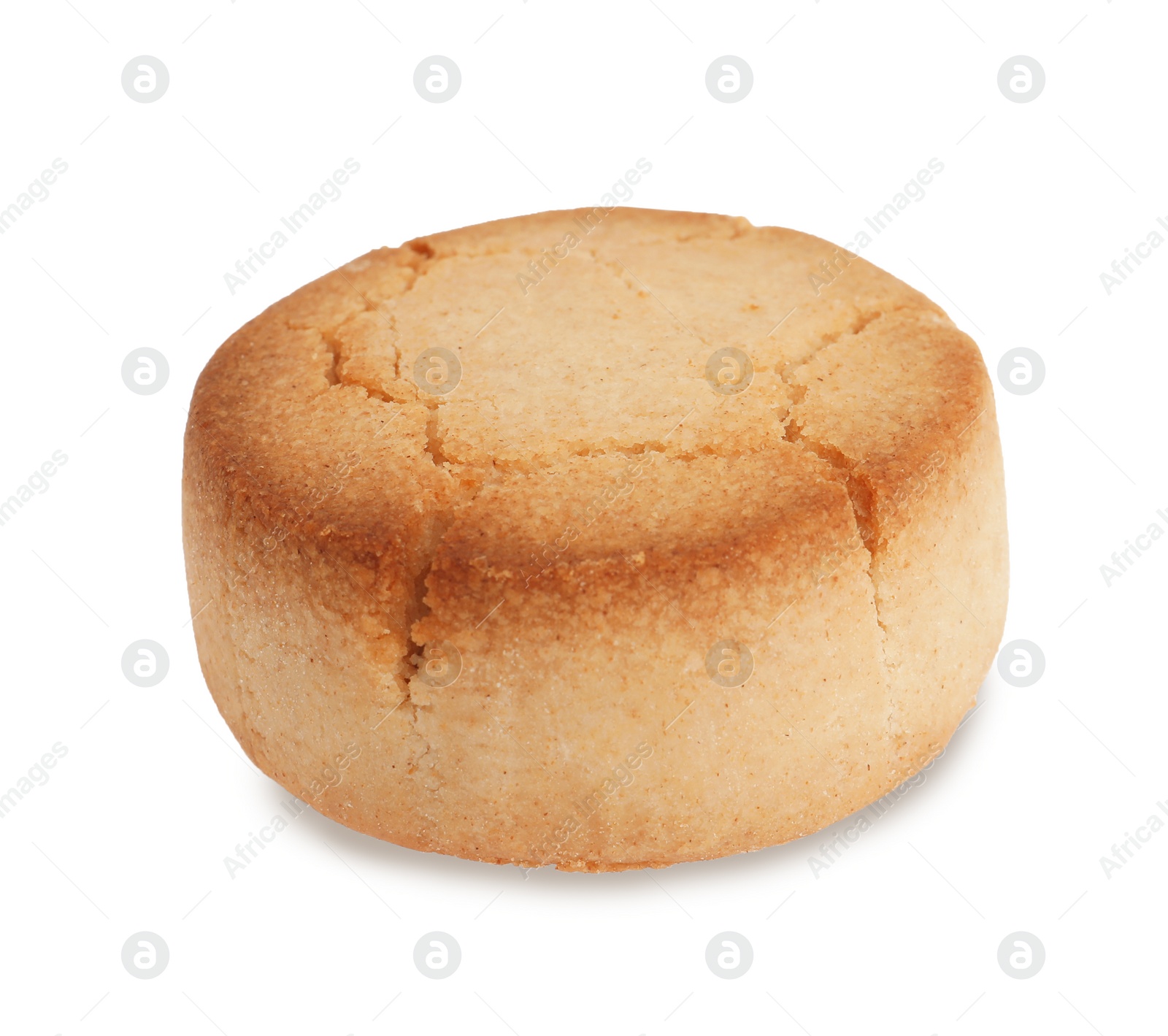 Photo of Sweet delicious butter cookie on white background