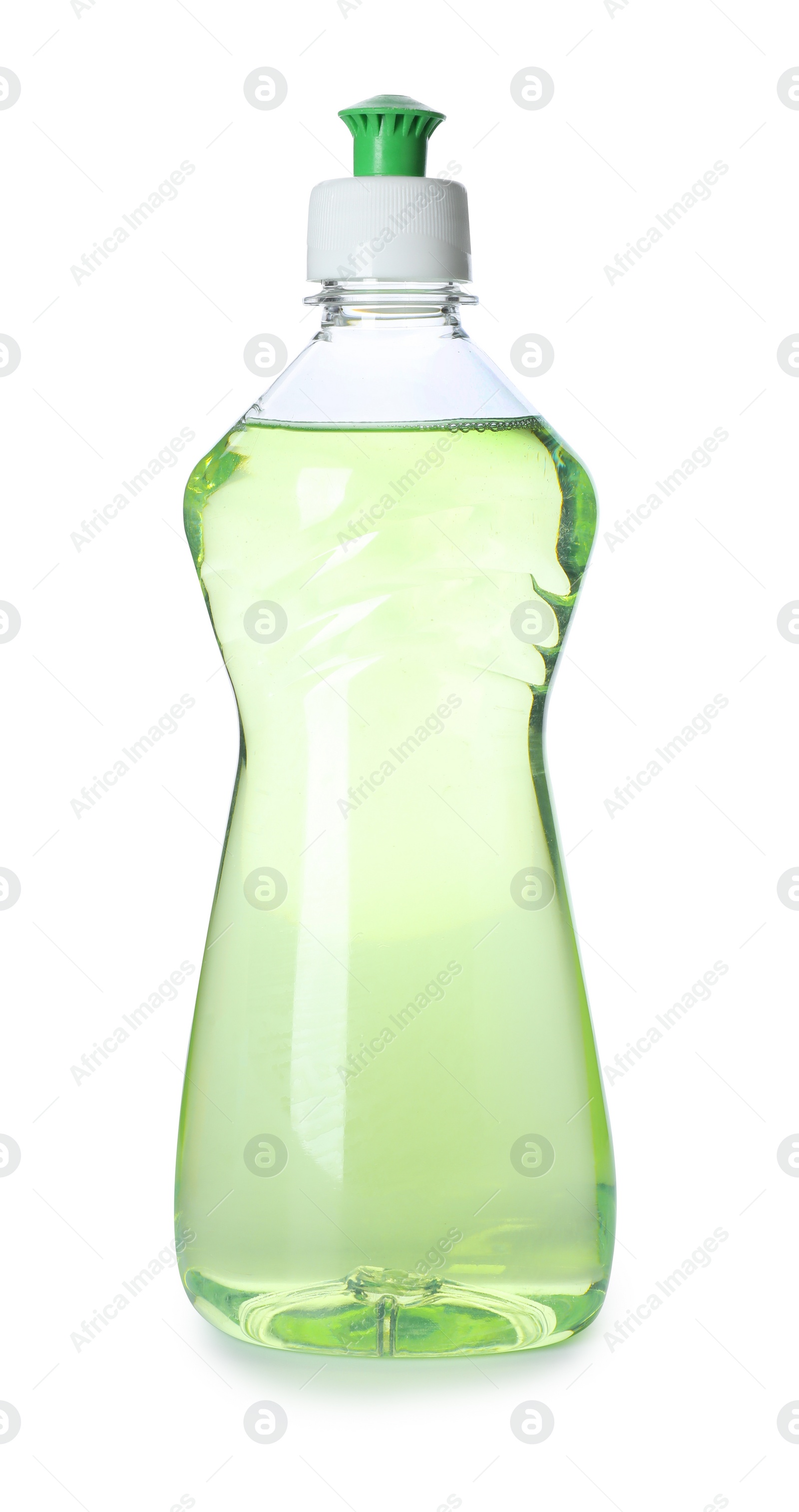 Photo of Cleaning product for dish washing on white background