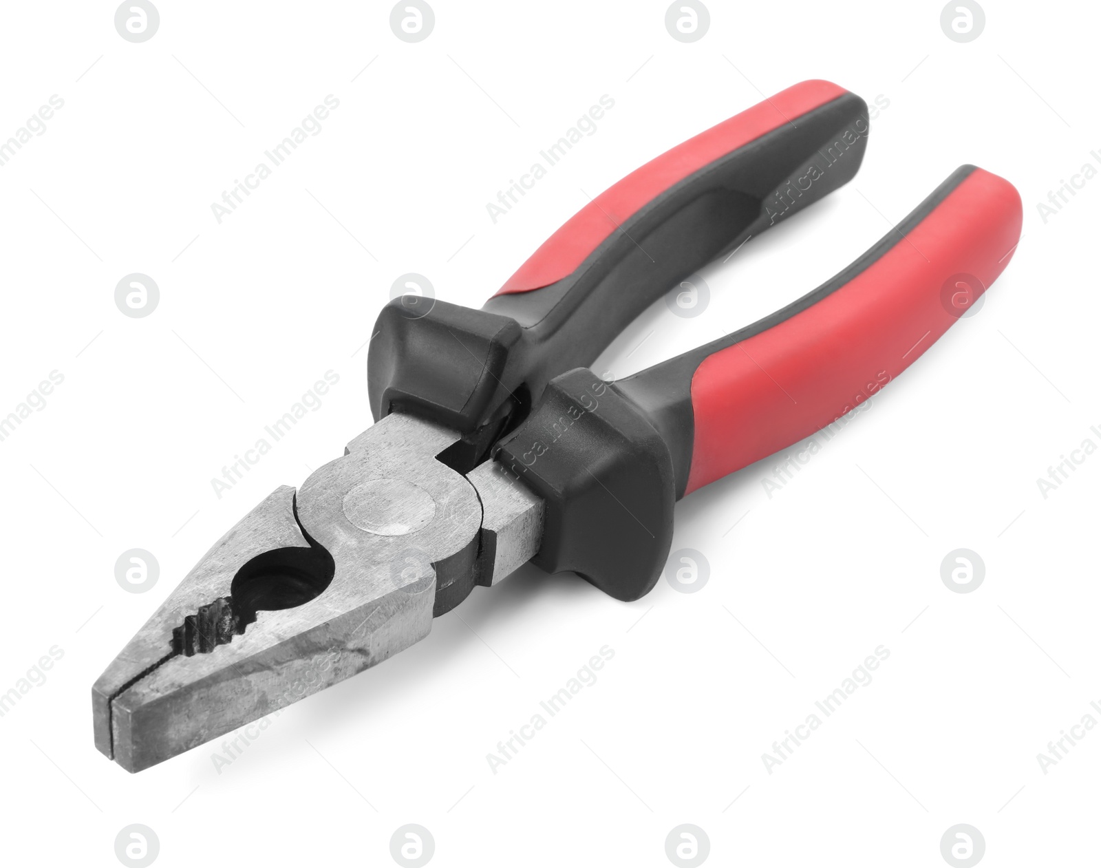 Photo of New combination pliers isolated on white. Construction tool