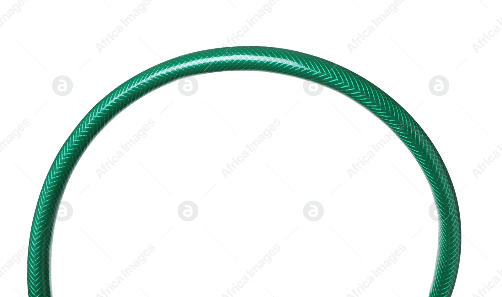 Photo of Watering hose isolated on white. Gardening tool