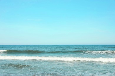 Photo of Picturesque view of beautiful sea and blue sky on sunny day