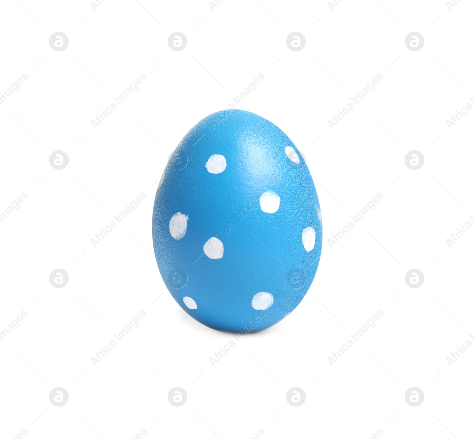 Photo of Blue egg for Easter celebration isolated on white