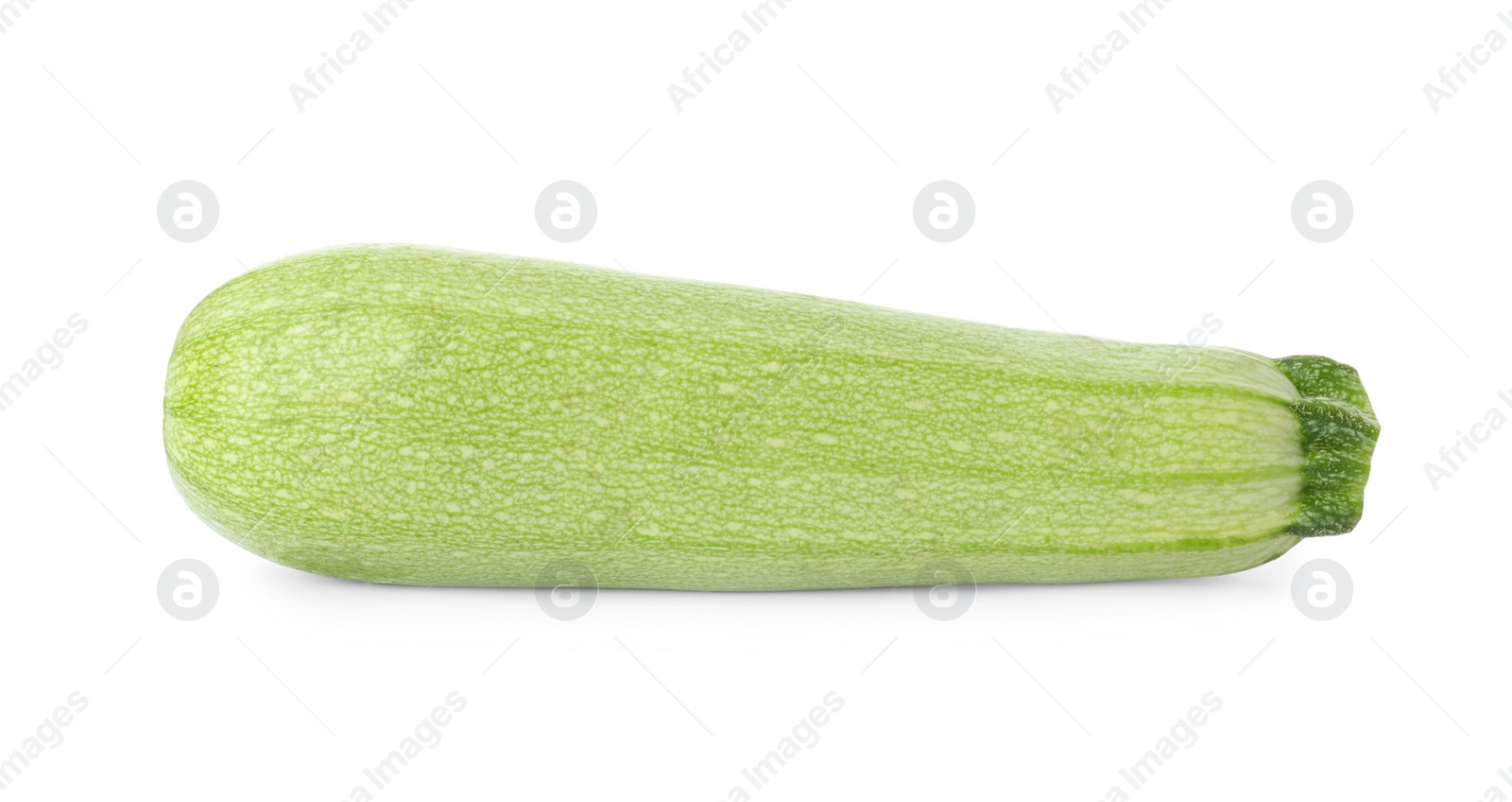 Photo of Raw green ripe zucchini isolated on white