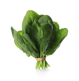 Photo of Bunch of fresh spinach isolated on white