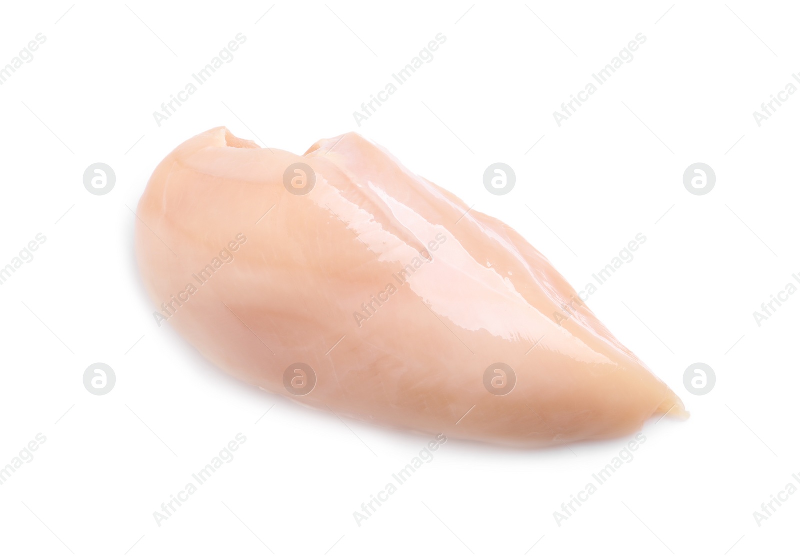 Photo of Raw chicken breast isolated on white. Fresh meat