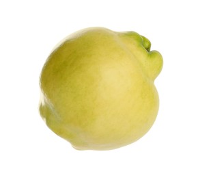 Photo of Fresh ripe quince fruit on white background