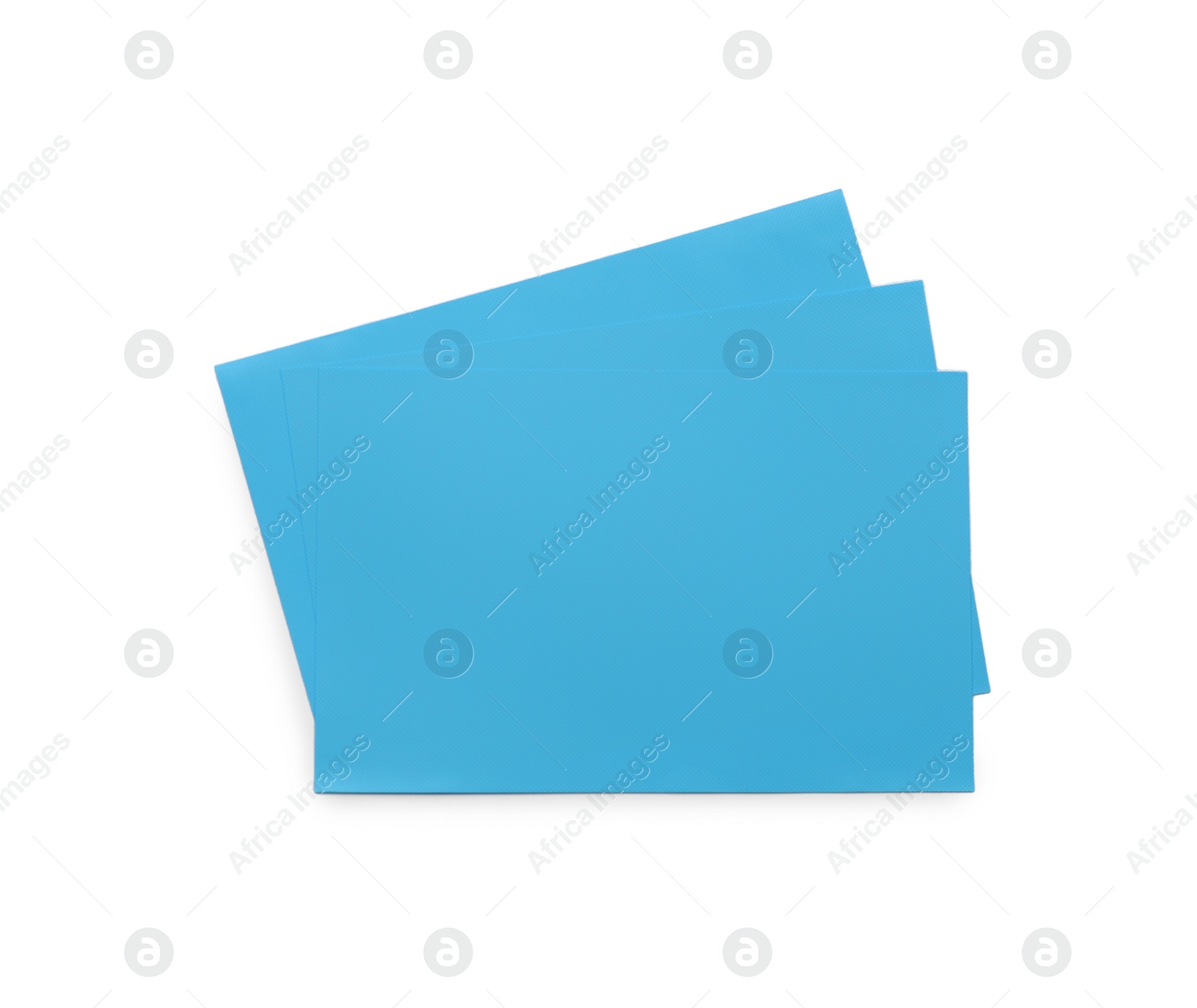 Photo of Facial oil blotting tissues on white background, top view