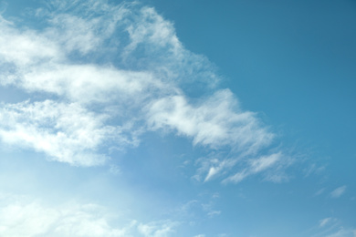 Photo of Beautiful blue sky with white clouds on sunny day