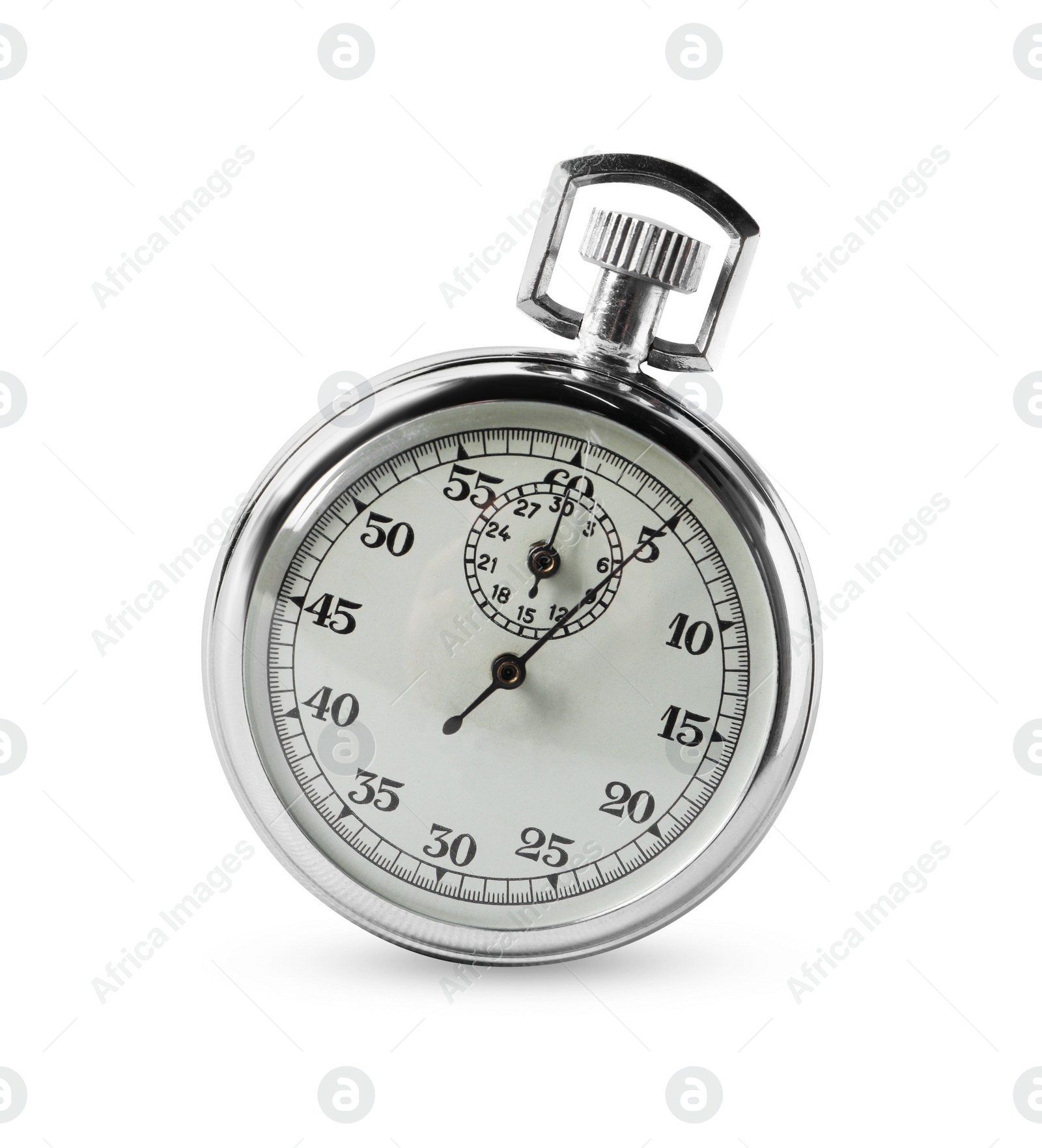 Photo of Vintage timer isolated on white. Measuring tool