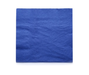 Photo of Paper napkin on white background, top view