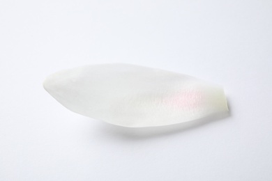 Beautiful lotus flower petal isolated on white