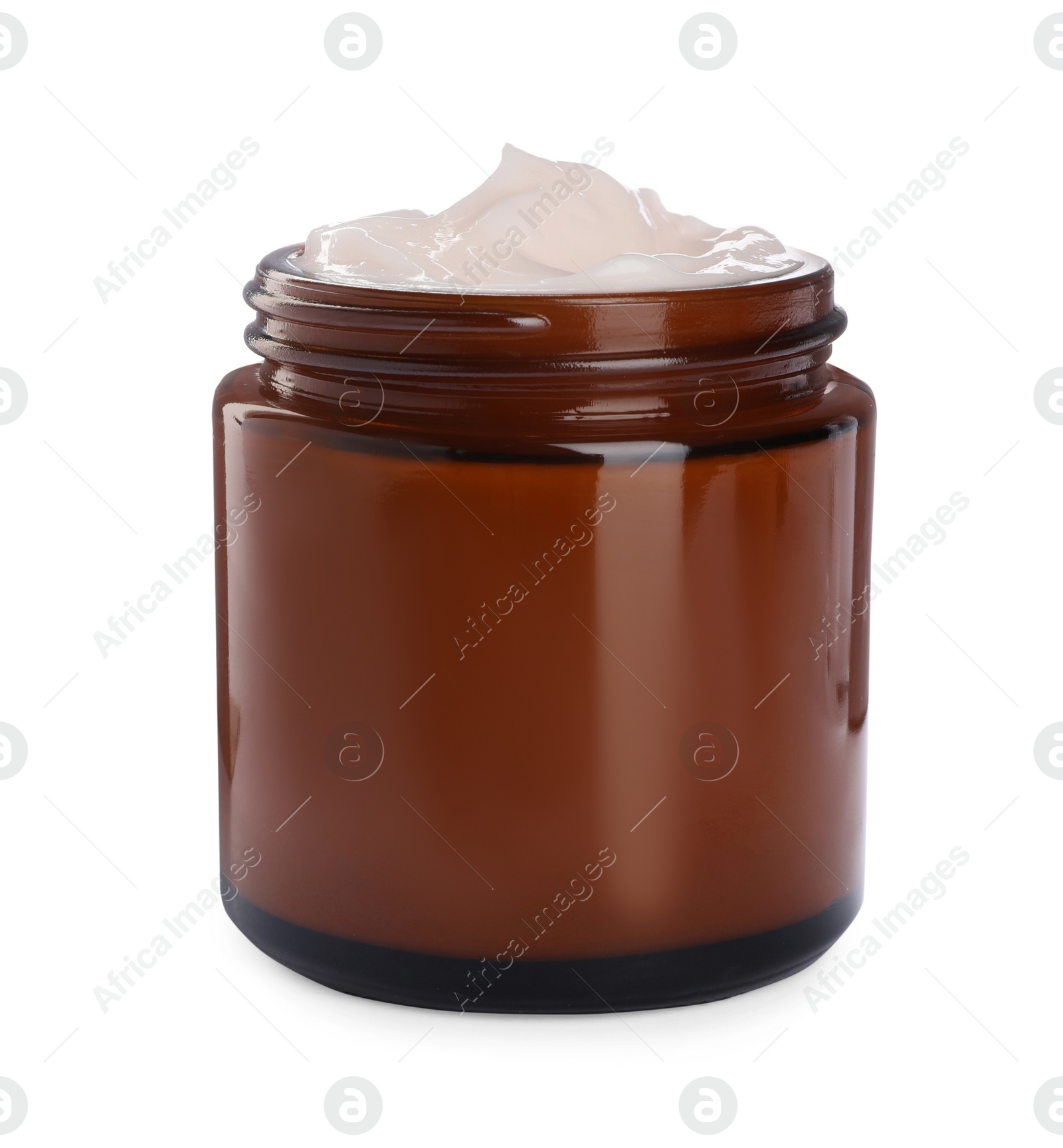 Photo of Jar of face cream isolated on white