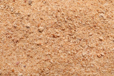 Pile of fresh bread crumbs as background, top view