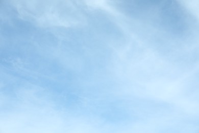 Photo of Beautiful blue sky with white clouds as background