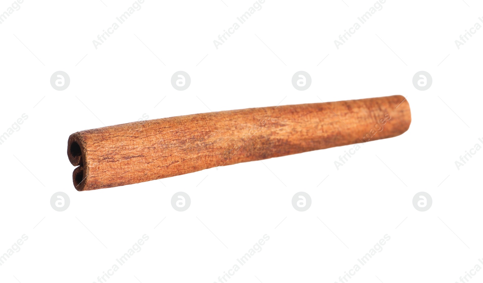 Photo of One aromatic cinnamon stick isolated on white