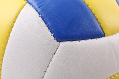 Photo of Colorful volleyball ball as background, closeup view