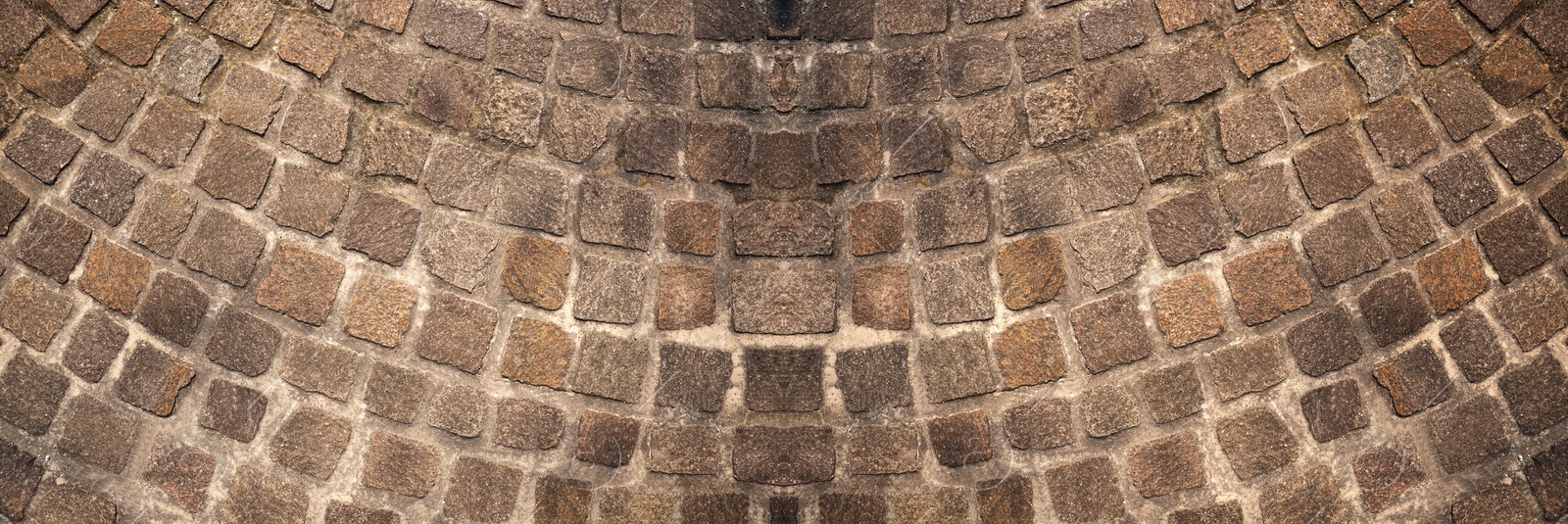 Image of Stone tiled surface as background, top view. Banner design