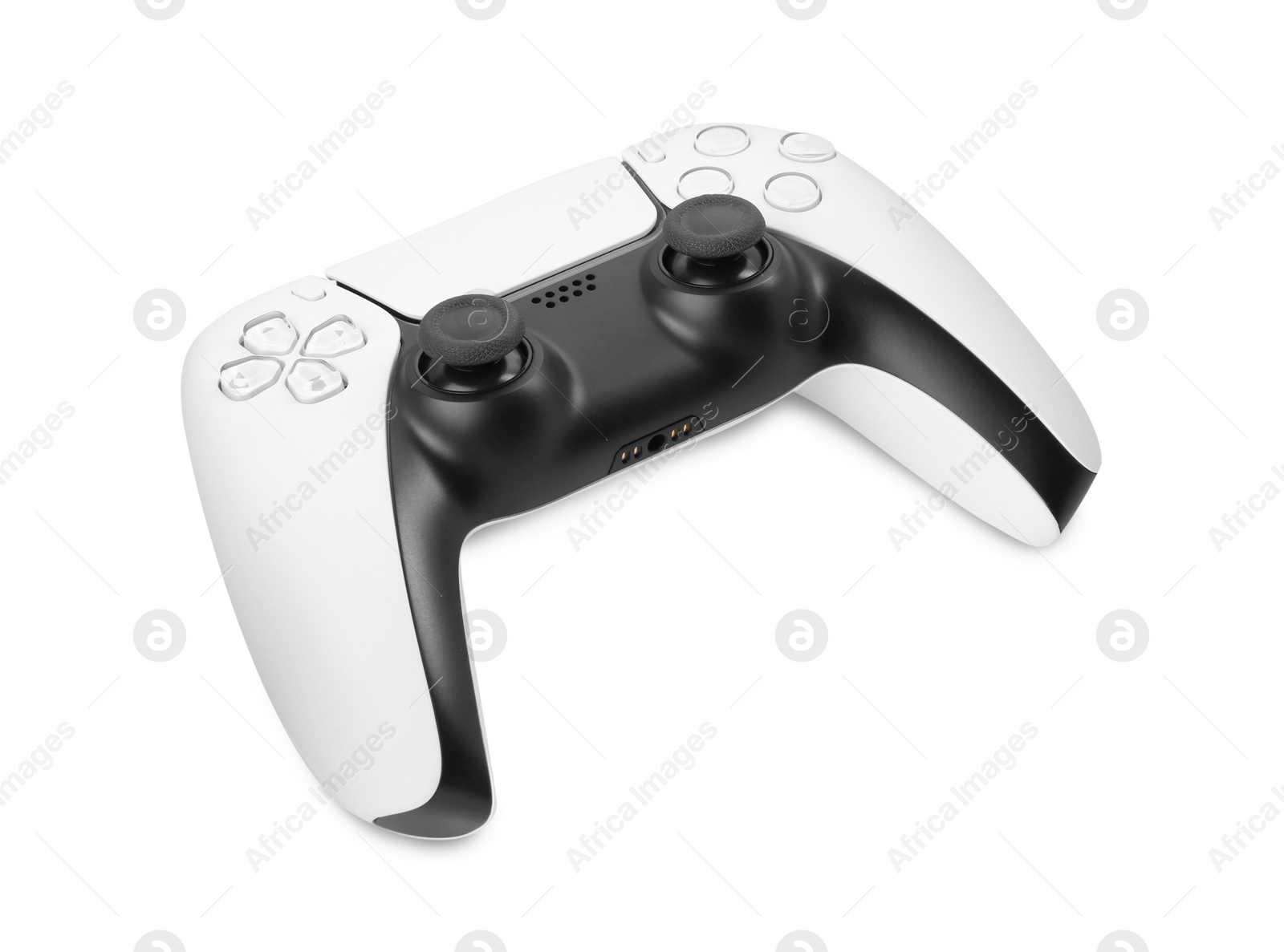 Photo of One wireless game controller isolated on white