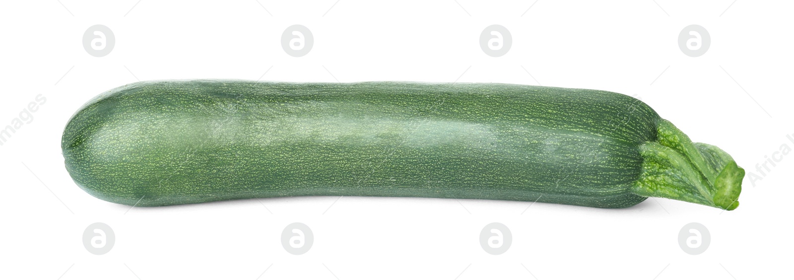 Photo of Raw green ripe zucchini isolated on white