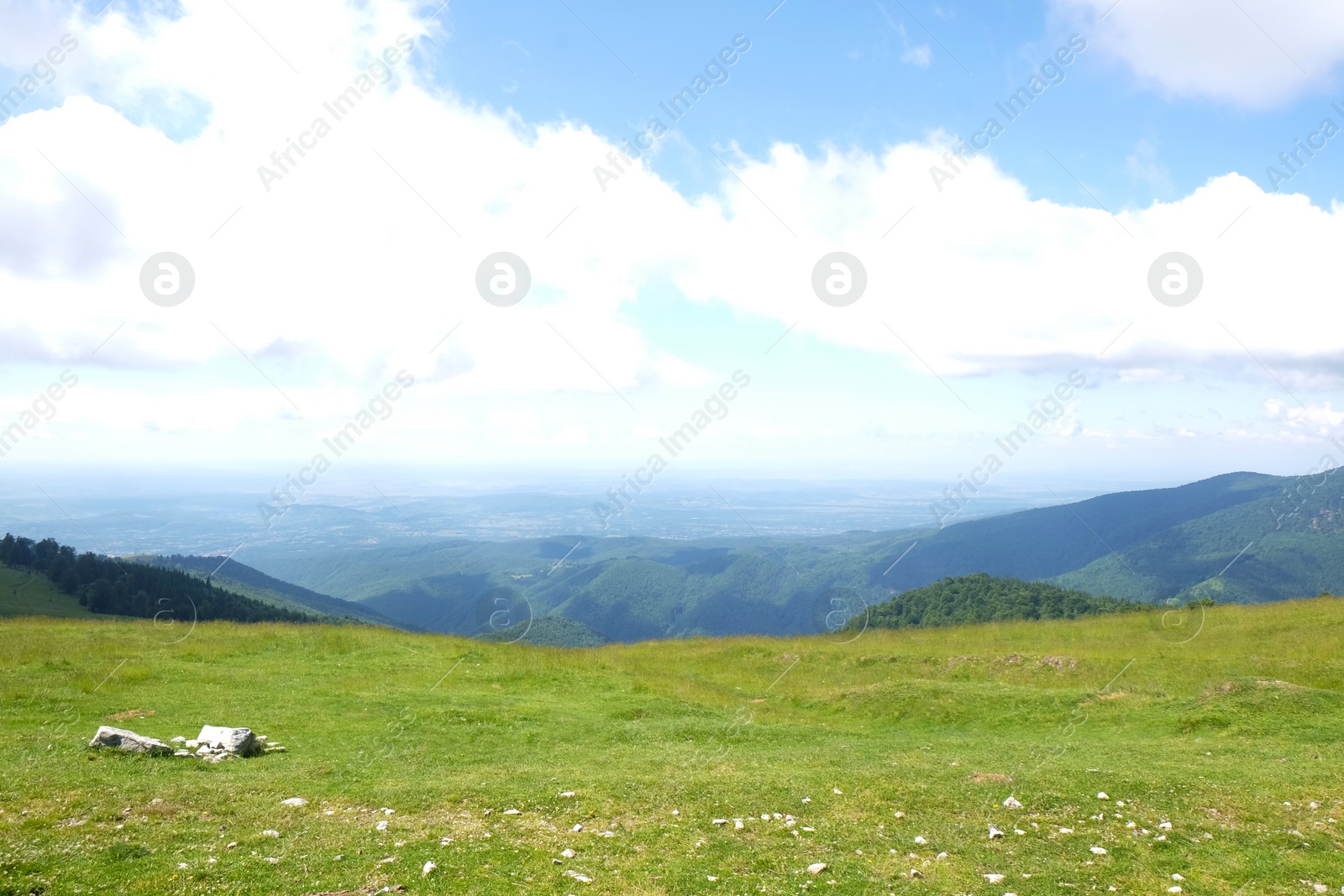 Photo of Picturesque landscape with mountains on sunny day