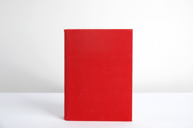 Blank book with hardcover on white background