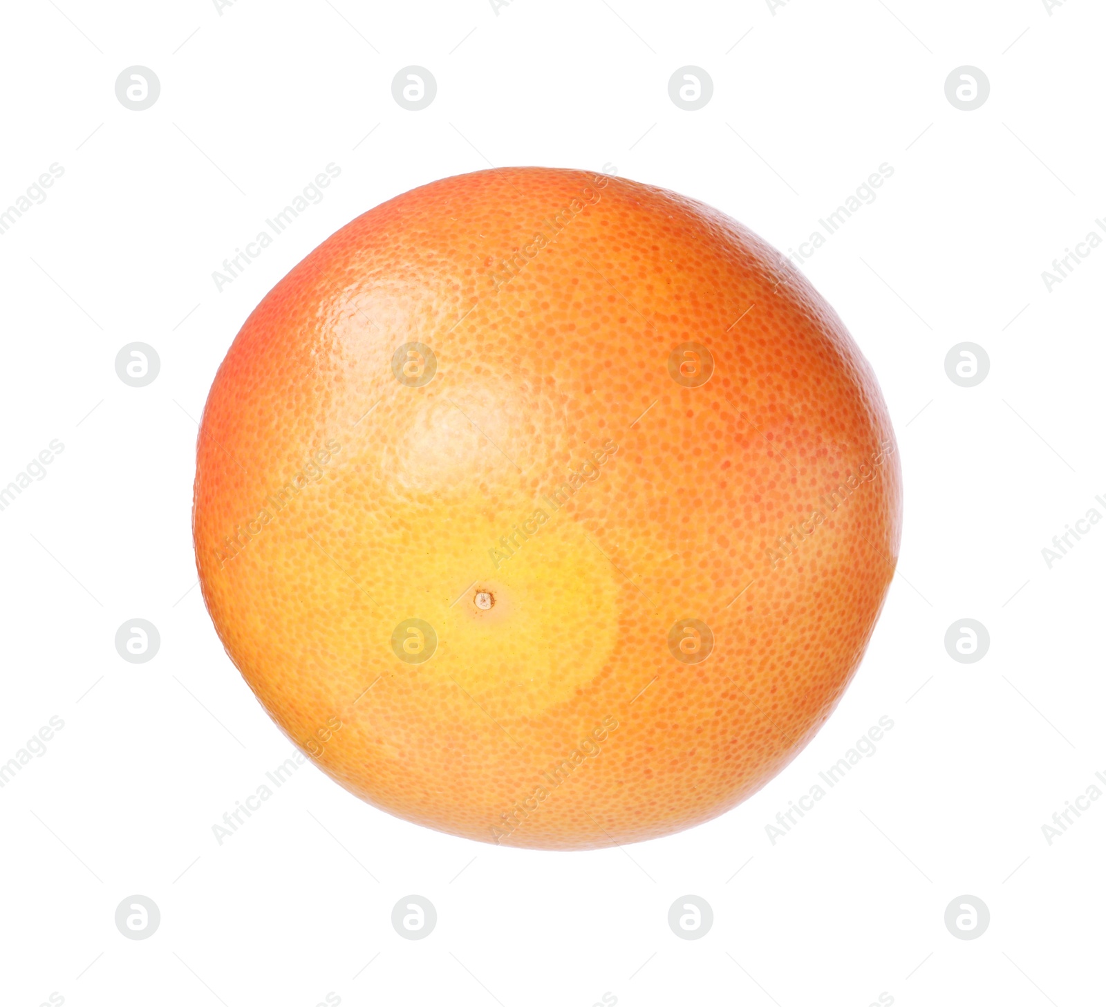 Photo of Citrus fruit. One fresh ripe grapefruit isolated on white