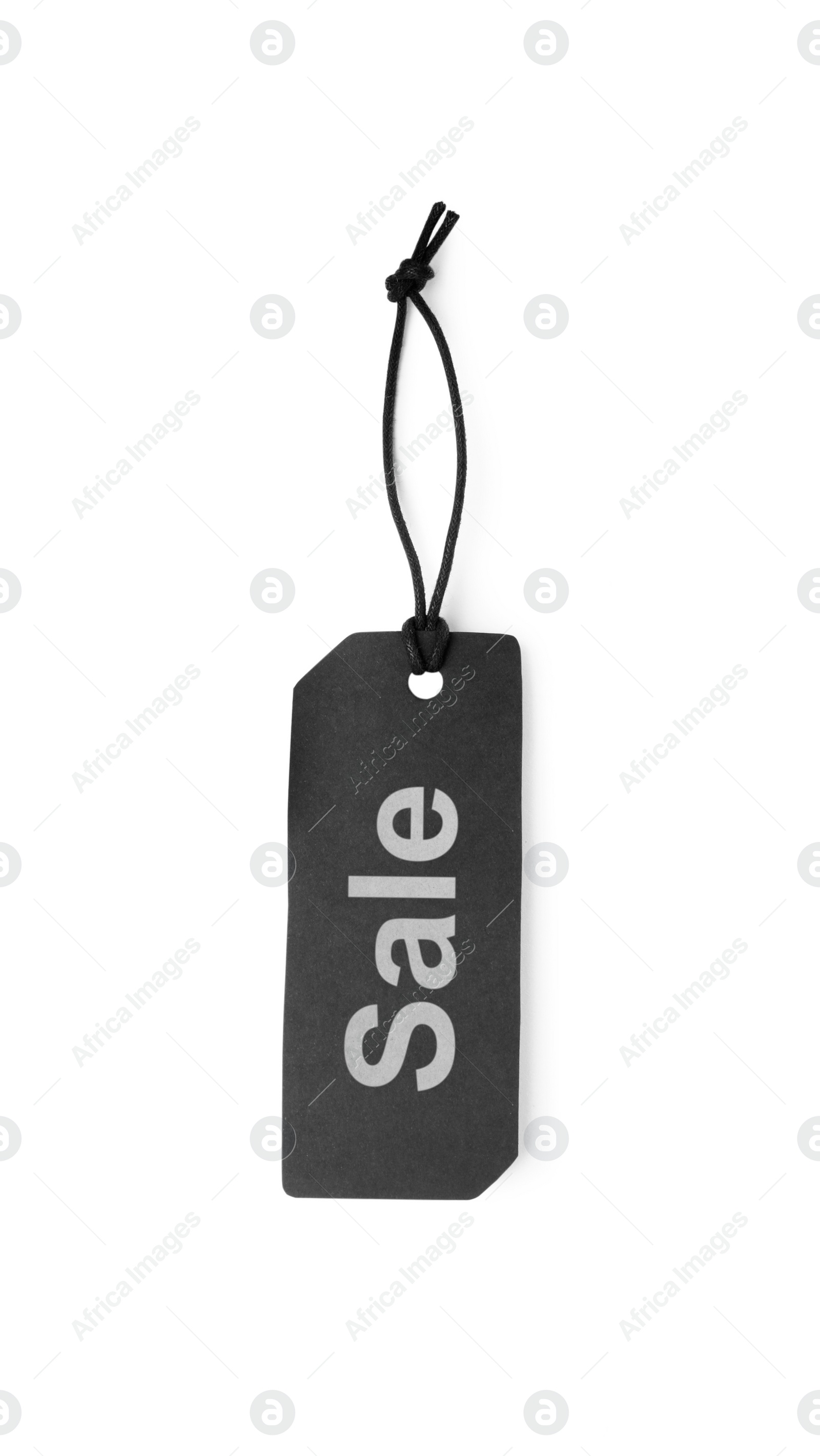 Photo of Tag isolated on white. Black Friday sale