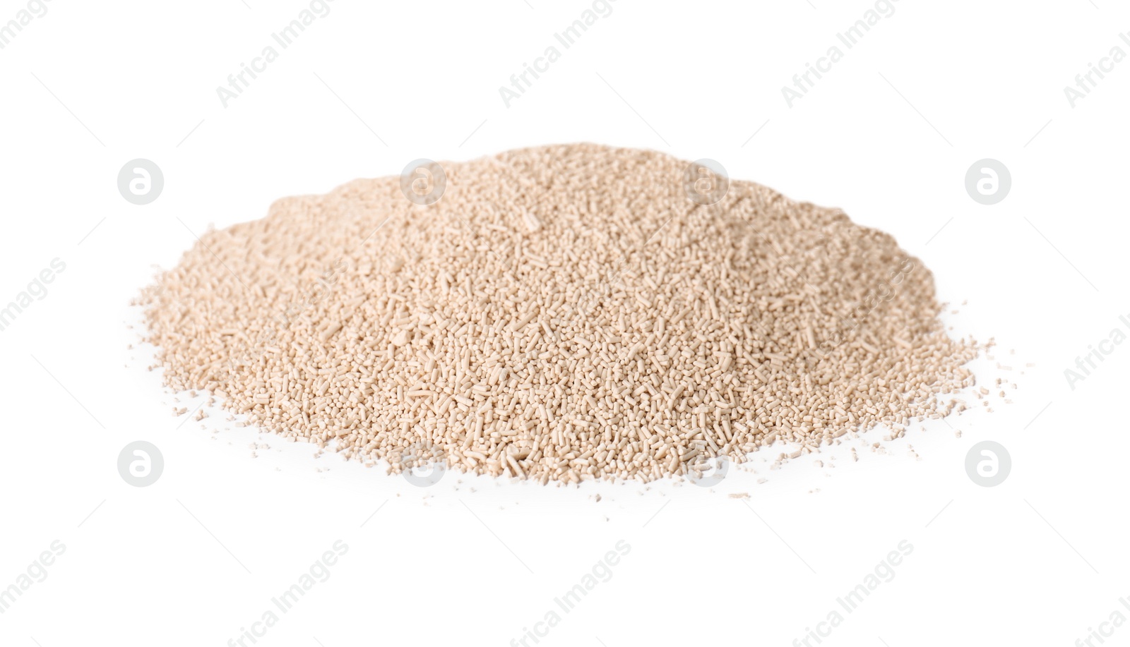 Photo of Heap of active dry yeast isolated on white