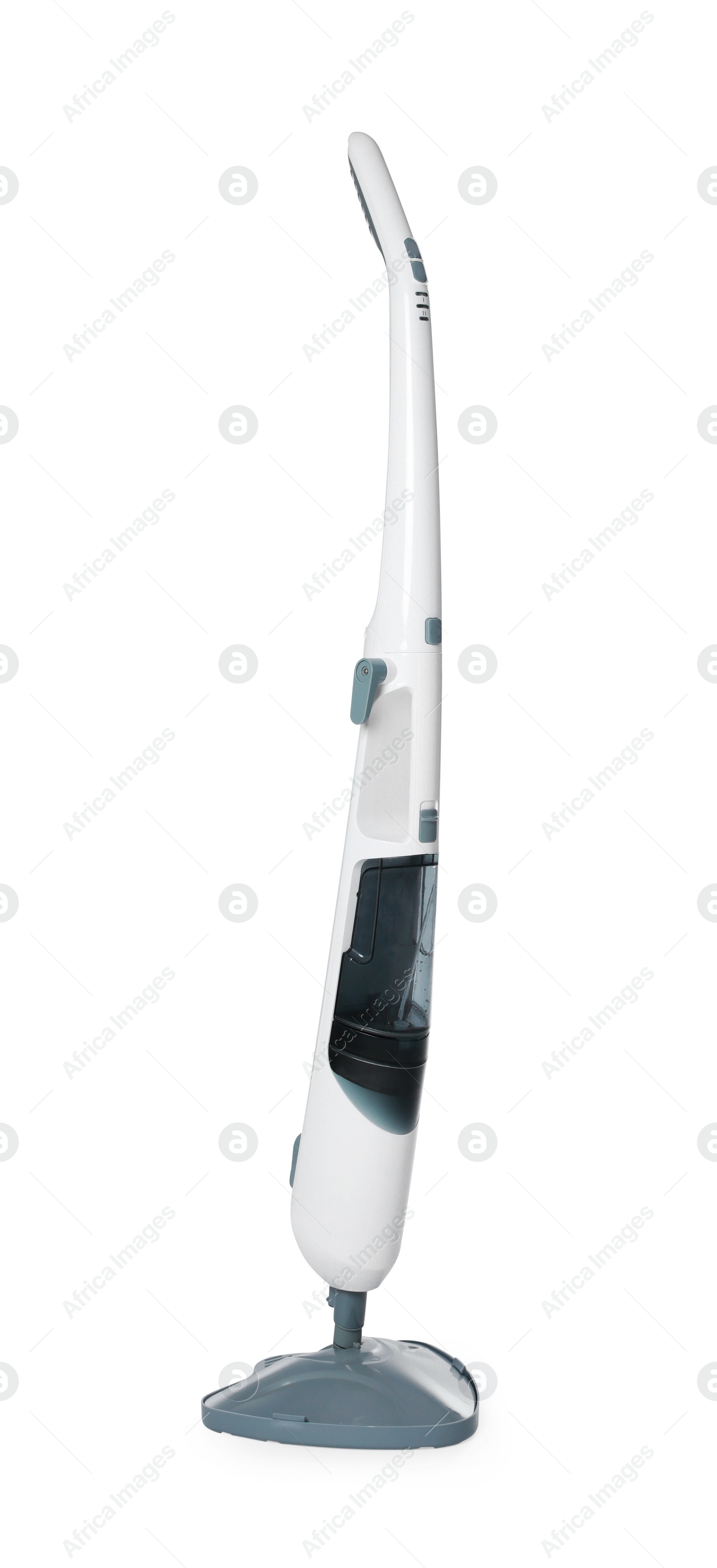 Photo of One modern steam mop isolated on white