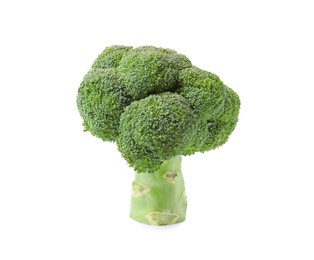 Photo of Fresh raw green broccoli isolated on white