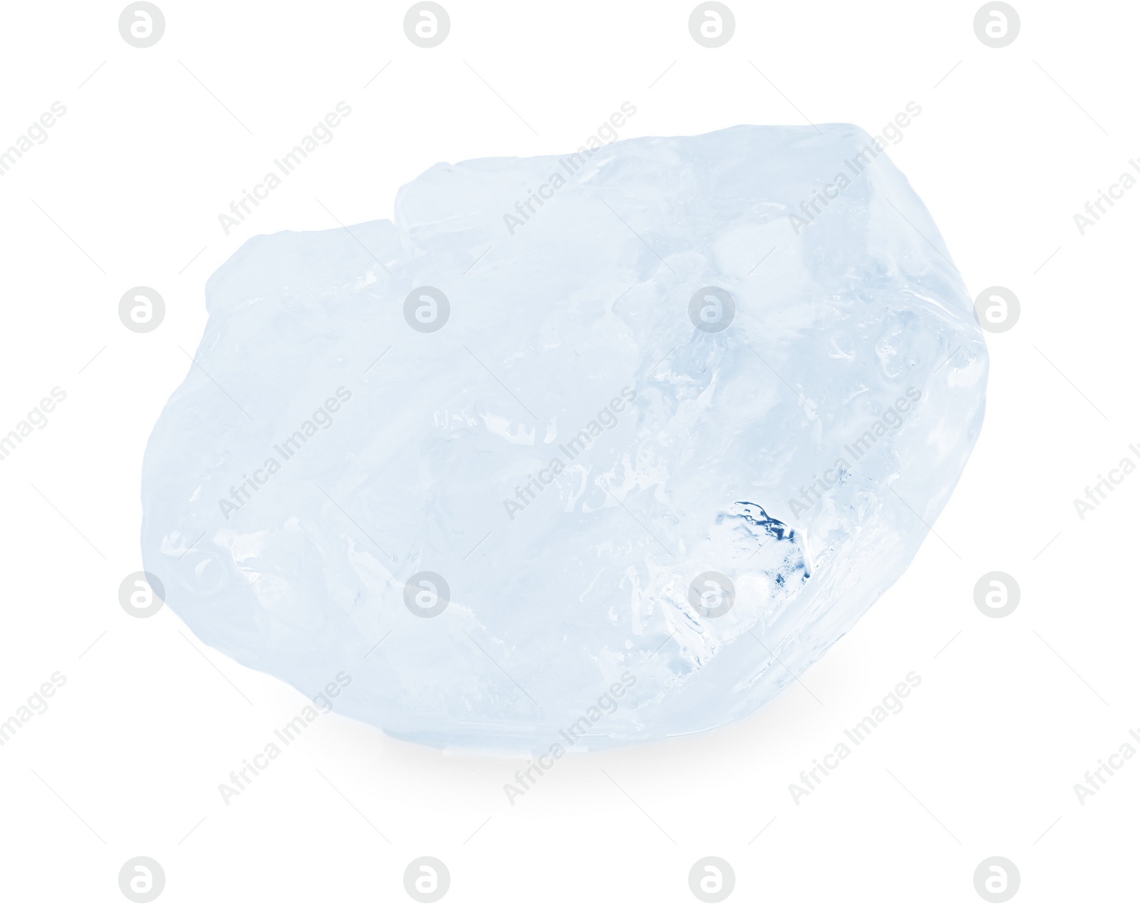 Photo of One piece of clear ice isolated on white