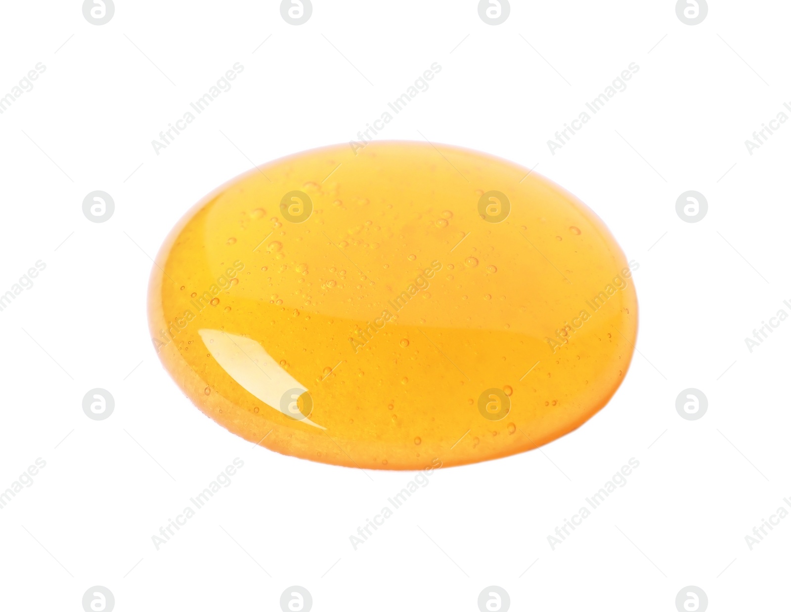Photo of Drop of sweet honey on white background