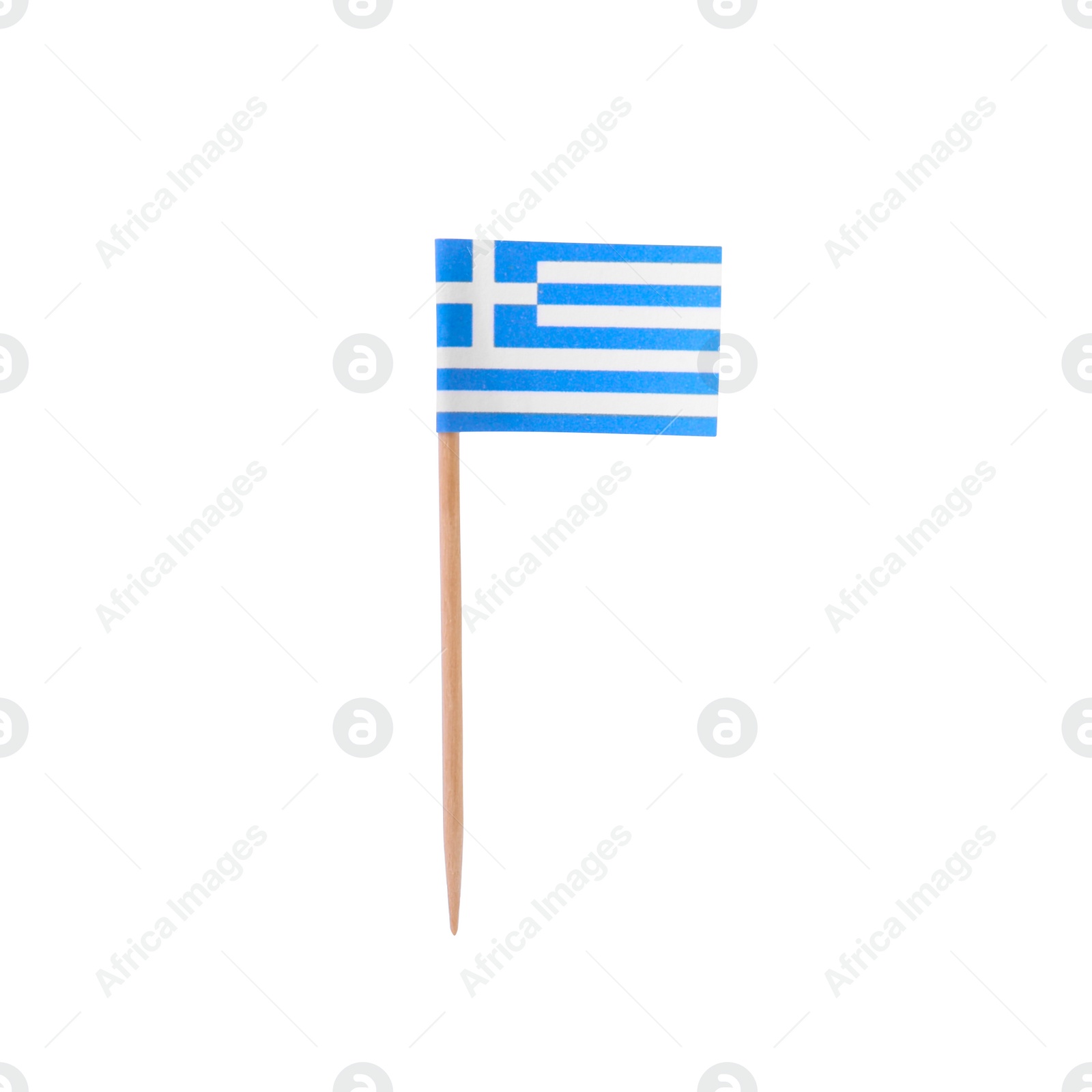 Photo of Small paper flag of Greece isolated on white