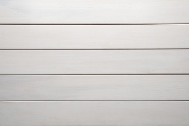 Photo of Texture of white wooden surface as background, top view