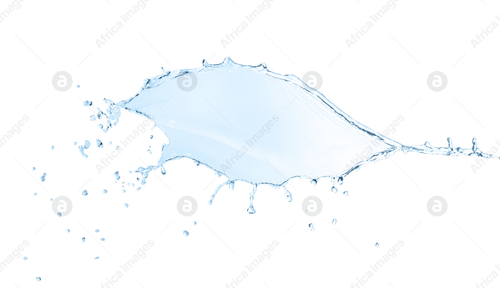 Photo of Splash of clear water on white background