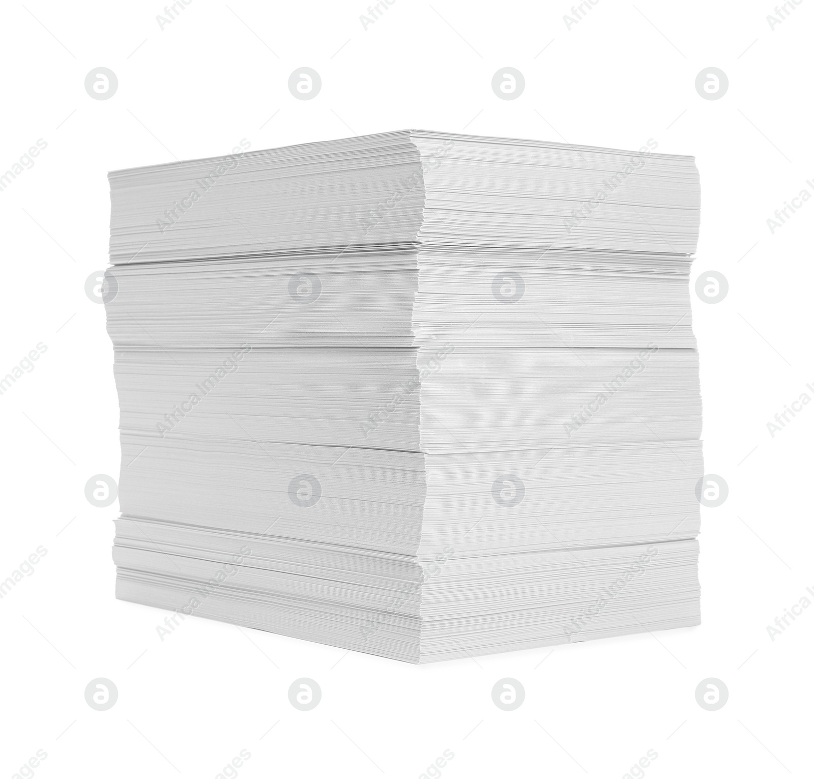 Photo of Stack of paper sheets isolated on white