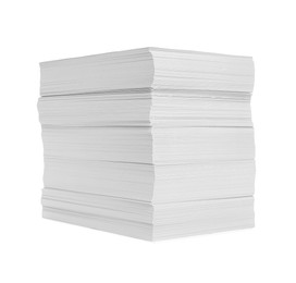 Photo of Stack of paper sheets isolated on white