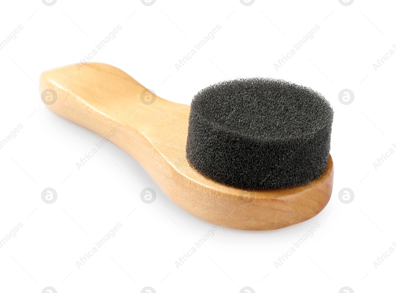 Photo of Shoe sponge isolated on white. Footwear shine item