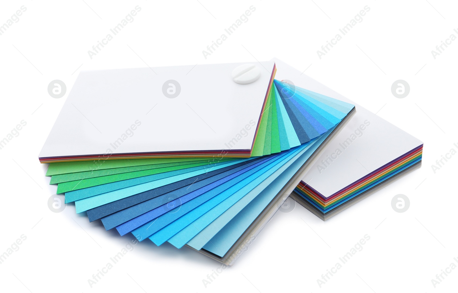 Photo of Color palettes isolated on white. Professional samples