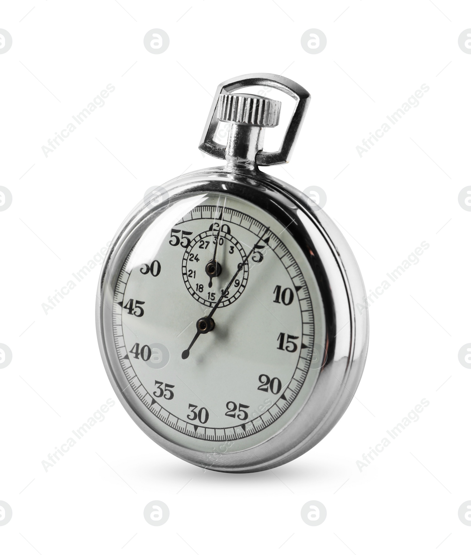 Photo of Vintage timer isolated on white. Measuring tool