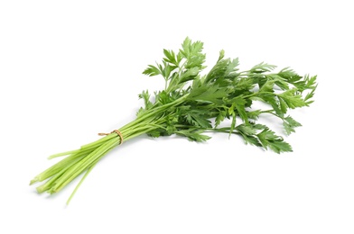 Bunch of fresh parsley isolated on white