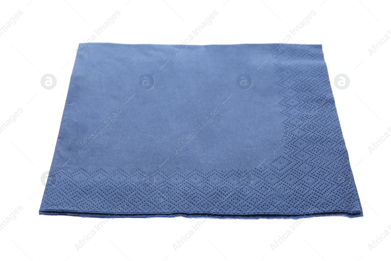 Photo of Blue clean paper tissue isolated on white