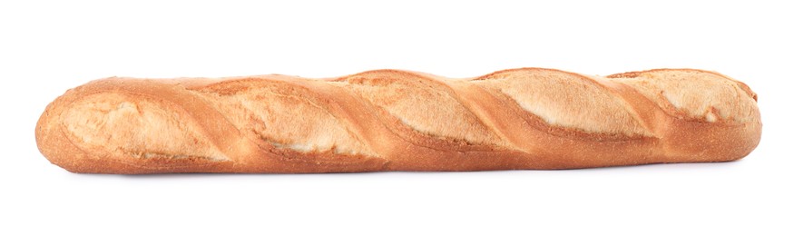 Tasty baguette isolated on white. Fresh bread