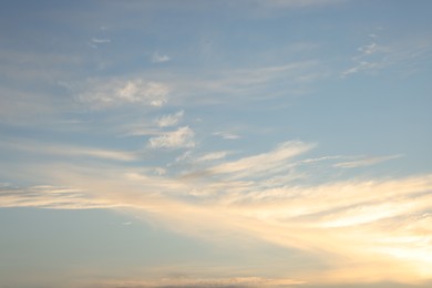 Photo of Picturesque view of beautiful blue sky with clouds