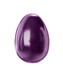 One beautiful glossy Easter egg isolated on white