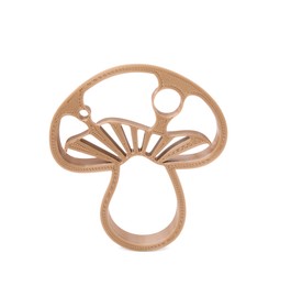Cookie cutter in shape of mushroom isolated on white