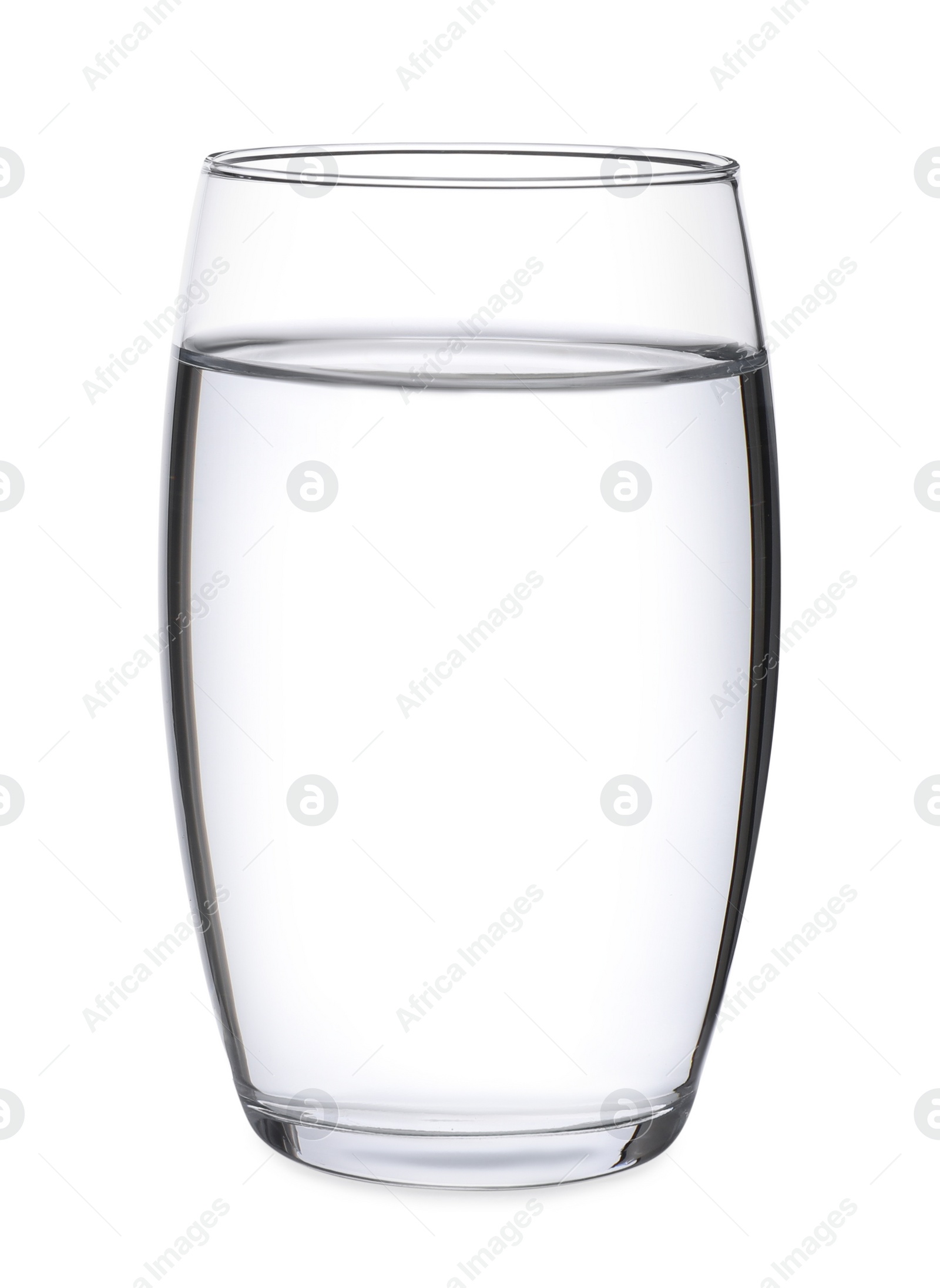 Photo of Glass of pure water isolated on white