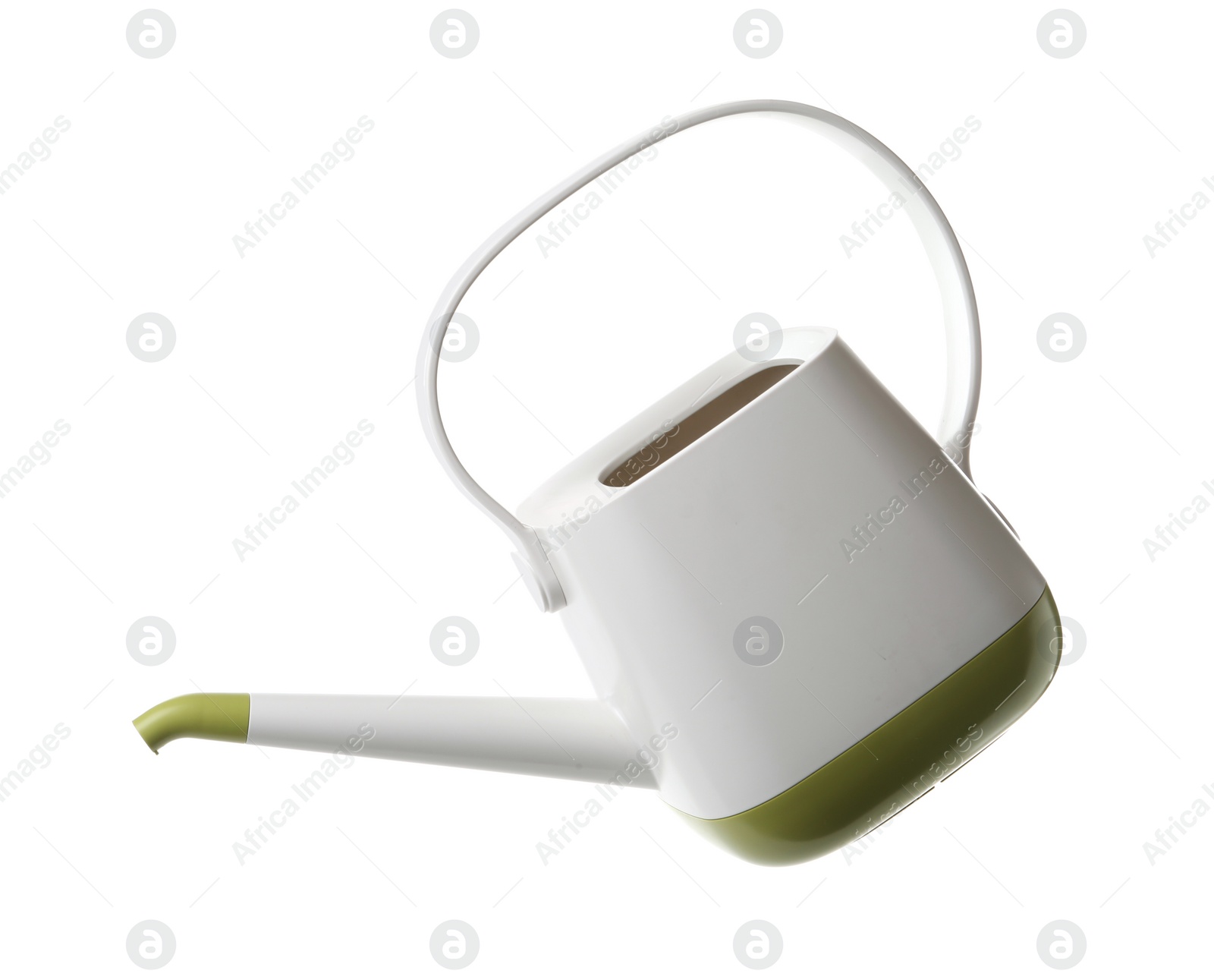 Photo of New modern watering can isolated on white
