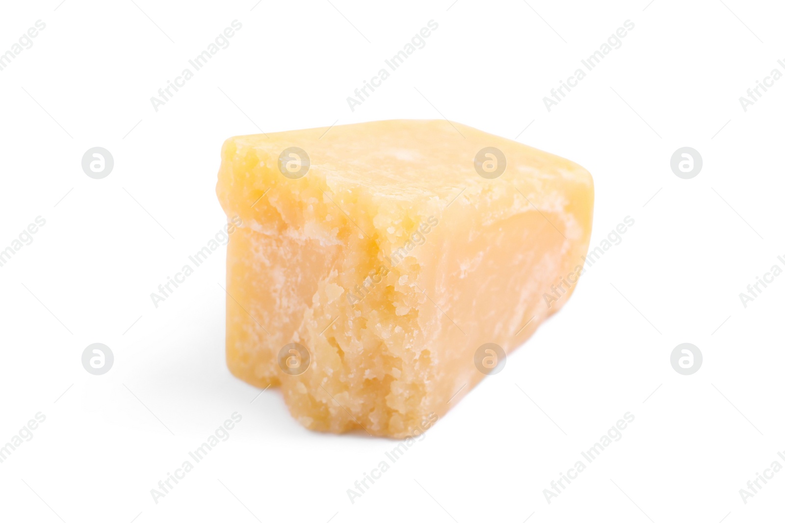 Photo of Piece of delicious parmesan cheese isolated on white